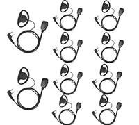 Retevis RE3224 Talkie Walkie Oreillette 2 Broches Type-D Casque Écouteur Compatible avec Talkie Walkie RT24 RT27 RT22 RT28 RT617 RT618 RT619 Baofeng BF-888S Kenwood (10 Pcs)