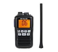 Retevis RM01 Marine Radio, VHF Portable Étanche, Professionnel VHF Radio IP67, Vibration, Flottant 88 Canaux, Talkie Walkie Marine pour Kayaky Bateau de Pêche (Noir, 1Pcs)
