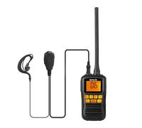 Retevis RM01 VHF Radio Marine, Talkie-Walkie Étanche IP67, Vibration Flottant Rechargeable, Bidirectionnelle Marin avec Oreillette pour Bateaux, Kayak, Pêche (Noir, 1 Pièce)