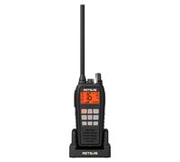 Retevis RM15 VHF Marine, VHF Marin Portable Étanche, IP68,2000 mAh Batterie, Écran Bicolore, Flottant 88 Canaux, Talkie Walkie Professionnel Marine avec Haut-Parleur pourBateaux (1 Pièce)