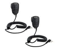 Retevis RS111 Talkie Walkie Microphone Haut-Parleur 2 Broches Microphone Compatible avec Talkie Walkie Retevis Retevis RT24 RT27 RT22 RT21 RT28 Baofeng UV-5R BF-888S Kenwood WOUXUN TYT (2 pcs)