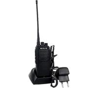 Retevis RT1 walkie-talkie, 10 km de portée avec casque, radio portative avec 3000 mAh 1750 Hz, talkie-walkie professionnel pour la sécurité, la construction, le camping, la chasse (noir, 1 pièce)