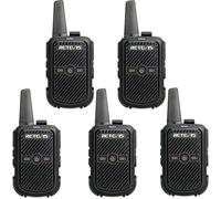 Retevis RT15 Transmetteur Mini, 16 CH 50 CTCSS / 208DCS, VOX, balayage, radio bidirectionnelle rechargeable, câble de charge USB et adaptateur, set de radio bidirectionnelle portable pour les écoles e