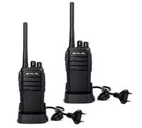 Retevis RT21 Talkies Walkies PMR Professionnel 2,5W 16 Canaux CTCSSDCS Batterie 1100mAh VOX TOT Scan (Noir, 1 Paire)