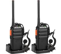 Retevis RT24 Talkie Walkie Longue Portée, PMR Radio 16 Canaux, Rechargeable avec Oreillette pour Cadeaux, Famille, Randonnée, Talkie Walkie Enfants Soins de Santé (Noir, 1 Paire)