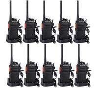Retevis RT24 Talkie Walkie, Longue portée, PMR446,16 Canaux, Rechargeable avec Oreillettes, pour Affaires, Sécurité et Usine, 10 pcs