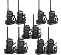 Retevis RT24 Talkie Walkie, Rechargeable avec Oreillettes, PMR446, 16 Canaux VOX, Talkie Walkie Longue Portée pour Affaires,10 pcs