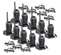 Retevis RT27 Talkie Walkie Professionnel, Longue Portée PMR446 sans Licence, 16 Canaux, pour Service de Sécurité, Grossiste, 10 pcs