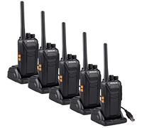 Retevis RT27 Talkie Walkie, Rechargeable avec Chargeur USB PMR446 sans Licence 16 Canaux VOX Toki Walki Professionnel pour Service de sécurité École Restaurant (Noir 5pcs)