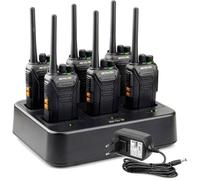 Retevis RT27 Talkie Walkies Professionnel, Longue Portée Talkie Walkie Rechargeable, RMR446 VOX, pour Sécurité, Chantier(6 pièces)