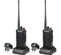 Retevis RT29 10 km radio UHF portable avec batterie 3200 mAh, étanche IP67, radio professionnelle pour la sécurité, radio amateur, activités de plein air, logistique (noir, 2 pack))