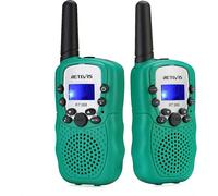 Retevis RT388 radio pour enfants de 4 à 12 ans, radio avec lampe de poche VOX, cadeaux de Noël pour garçons et filles (vert)