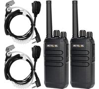 Retevis RT40 Walkie Talkie, PMR446 Radio portable sans licence, 48 canaux DMR Digital Analog Ham Radio, 2000 mAh Talkie-walkie portable professionnel pour la sécurité, l'école (noir, 2 pièces)
