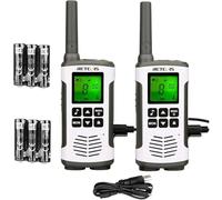 Retevis RT45 Talkie Walkie, PMR446 Talkie Walkie Professionnel, USB, Rechargeable, 16 Canaux, VOX, Lampe de Poche LED, Portable Longue Portée Toki Walki pour Adultes, Famille (1 Paire)