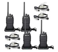 Retevis RT617 PMR446 Talkie Walkie Longue Portée, CTCSS/DCS (2 Pièces) | Talkie Walkie Professionnel Rechargeable Noir pour Randonnées Camping Cadeau Homme, Longue Portée, Oreillette Incluse
