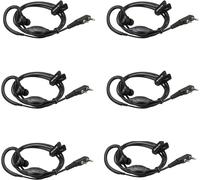 Retevis RT622 Casque radio, Compatible RT24 RT27 RT28 RT619 eSynic UV-5R BF-88E BaoFeng BF-888S, Kenwood2 pôles, écouteurs crochet d'oreille(6 pièces)