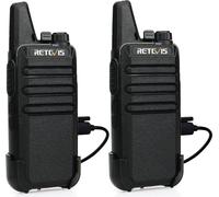 Retevis RT622 Radio, Talkie-walkie professionnel PMR446, moniteur VOX Scan, économie d'énergie avec chargeur USB pour les supermarchés en plein air
