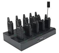 Retevis RT622 Talkie Walkie, Petit Toki Walki, 10 en 1 Socle Recharge, Clip Arrière Radio Portable, 5 Indicateurs LED, PMR446 Talkie Walkie Professionnel pour Hospitalité, Restaurant (Noir, 10 PCS)