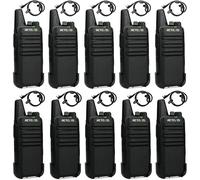 Retevis RT622 Walkie Talkie, radio avec casque, PMR446 Licence libre, 16 canaux CTCSS/DCS, Monitor-VOX-Scan, 10 pièces approprié pour les supermarchés, l'école, la sécurité, l'aide d'urgence, le sauve