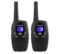 Retevis RT628 Talkie Walkie Enfant 8 Canaux 121 Codes Privés 10 Tonalités d'Appel VOX Roger Beep Volume Ajustable (Noir,1 Paire)