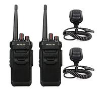 Retevis RT648 PMR446 Talkie Walkie, IP67 Imperméable Talkie Walkie avec Haut-Parleur Mic, sans Licence, Alarme d'urgence, Mains Libres Radio Bidirectionnelle pour Adultes (Noir, 2Pcs)