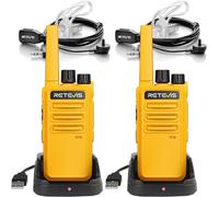 Retevis RT668 Radio, Walkie Talkie sans licence, Rechargeable Robust Walkie Talkies avec casque, 16 canaux, VOX, pour le plein air, le vélo, le camping, la randonnée