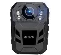 Retevis RT77B Caméra corporelle, audio 4K, 4000mAh, Mémoire 32 Go,écran 2 pouces, Vision Nocturne,avec Enregistrement Audio et