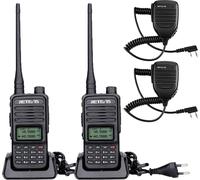 Retevis RT85 Ham Radio avec microphone portable, radio d'amateur avec grande portée, 200 canaux, VOX pour la chasse, la conduite automobile, le camping 2 pièces