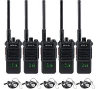 Retevis RT86 Talkie-walkie professionnel pour adultes, radio bidirectionnelle à longue portée, batterie 2600mAh, affichage LED, pour les camps (5pcs)