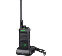 Retevis RT86 Walkie Talkie avec longue portée, 2600mAh high power walkie talkie, talkie walkie professionnel avec clone sans fil, lampe de poche, alarme pour l'extérieur, la chasse (noir, 1pc)