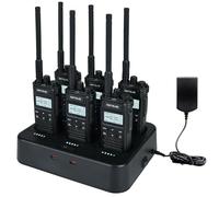 Retevis RT86S Talkie Walkie Longue Portée, Talkie-Walkie avec Chargeur 6 Voies, Écran LCD, Batterie 2600 mAh, Appels de Groupe, Radio Bidirectionnelle pour Les Entreprises (Lot de 6, Noir)