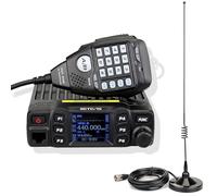 Retevis RT95 Bi-Bande Talkie Walkie Longue Portée | Mini-Émetteur-Récepteur Mobile avec Double Affichage LCD Orientable, 200 Canaux, SL16/PL259 Antenne Mobile pour Voiture