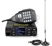 Retevis RT95 CB Radio Émetteur-Récepteur avec Antenne Bi-Bande, Mini-Récepteur Mobile, Double Affichage LCD Orientable, 200 Canaux