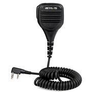 Retevis Talkie Walkie 2pin Haut-Parleur Micro Compatible avec Baofeng UV-5R UV-5RE UV-82 BF-888S BF-88E RT5 RT5R RT86 TYT Kenwood Talkies Walkies Haut Parleur pour la Chasse et Le Tir(1 Pcs)