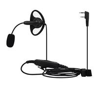 Retevis Talkie Walkie Casque avec Micro, Ecouteur de Type D avec Doigt PTT Compatible RT24 RT27 RT22 RT622 RT617 RT618 RT619 2 Pin Walkie Talkie Ecouteur avec Boom Mic (1 Pcs)
