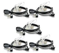 Retevis Talkie Walkie Oreillette 2 Broches for RT24 RT27 RT622 (5 Pcs) | Tube Acoustique Transparent Écouteur Compatible avec RT85 RT86 BaoFeng UV 5R BF-888S Kenwood Écouteur Talkie Walkie