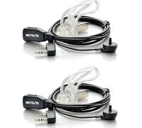 Retevis Talkie Walkie Oreillette Radio Oreillett Compatible avec BAOFENG JUCJET RT24 RT27 RT622 RT619 Tube Acoustique Transparent Oreillette Convient pour la sécurité, la compétition(2 Pcs)