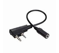 Retevis TCK01 Talkie Walkie Adaptateur Audio 2 Broches à 3.5mm, Câble Adaptateur Audio Talkie-walkie Compatible avec Talkie Walkie RT24 RT622 RT27 RT28 RT7 H777 Baofeng BF-888S Kenwood (1 pcs)
