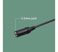 Retevis TCK01 Transmetteur Adaptateur audio 2 broches avec casque 3.5mm Casque Câble d'allumage Compatible avec RT24 RT22 RT27 RT28 RT617 BF-888S UV-5R Radio bidirectionnelle Kenwood (1pc)