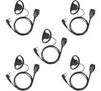 Retevis Walkie Talkie Headset, 2 Pin D-forme écouteurs, casque Compatible avec radio RT24 RT622 RB618 H777 BF-88E BF-888S Tyhbelle Radioddity GA-2S Kennwood (5 STK.)