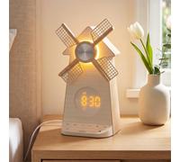 RETEYUNG Réveil Enfant Rotatif Moulin À Vent, Réveil Simulateur d'Aube | Veilleuse Enfant, Alarme LED avec snooze, 20 sons apaisants, Cadeau pour Garçon Fille Enfant & Décoration de Chambre
