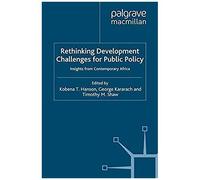 Rethinking Development Challenges For Public Policy