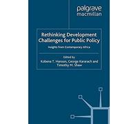 Rethinking Development Challenges For Public Policy