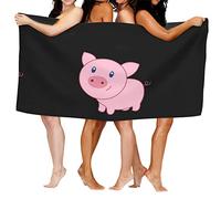 rethyrel Serviette de Plage de Cochon de Dessin animé Mignon Couverture de Plage en Microfibre très absorbante Serviettes de Bain Douces 80X130 cm