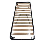 Reti D'Amora - Robuste - Sommier à lattes en bois, cadre en fer, régulateurs centraux de rigidité, doubles lattes centrales 80 x 190 cm et autres dimensions (80 x 190)