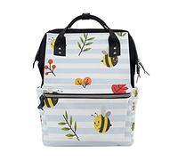 Reticolo Senza Giunte Del Fumetto Dell'Ape Sac à Langer Sac à Dos Grande Capacité Multifonction Sac à Couches pour Voyage Maman Femme Papa