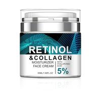 Retinol Cream Hydratant Visage, Crème Anti-âge au Collagène, 5% d'acide Hyaluronique, Anti-Rides, Réduit les Ridules, Night Retinol Moisturizer Face Cream pour Femme, 50ml