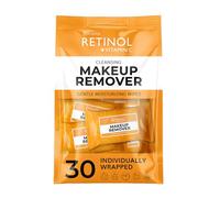 Retinol Elimi Lingettes démaquillantes emballées individuellement avec de la vitamine C, essentiels de voyage pour les voyages et les activités de plein air, lingettes nettoyantes pour le visage pour