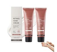 Retinol Hand Cream, Creme Main Retinol Anti-Age,Soin Anti-Age Intensif pour les Mains avec Rétinol et Collagène, Coréens Crème Réparatrice Hydratante pour Mains Sèches et Ridées,Non Grasse,50g (2pc)