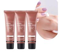 Retinol Lot de 3 crèmes pour les mains anti-âge au beurre de karité et au collagène - Crème hydratante pour le vieillissement, les mains sèches et gercées, les rides, les cuticules, adoucit, lisse
